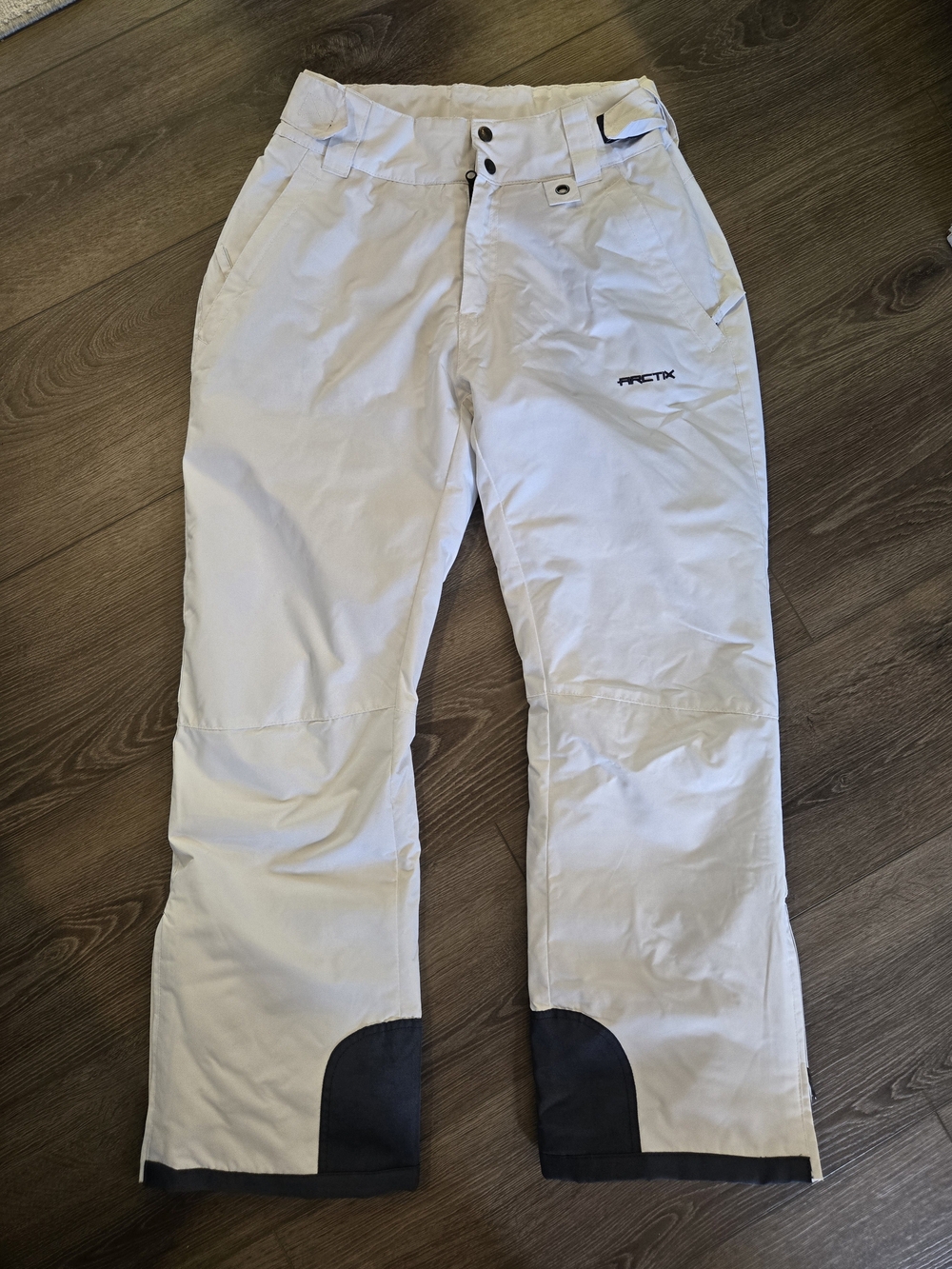 Arctix Women's White Ski Pants with Black Reinforced Cuffs
